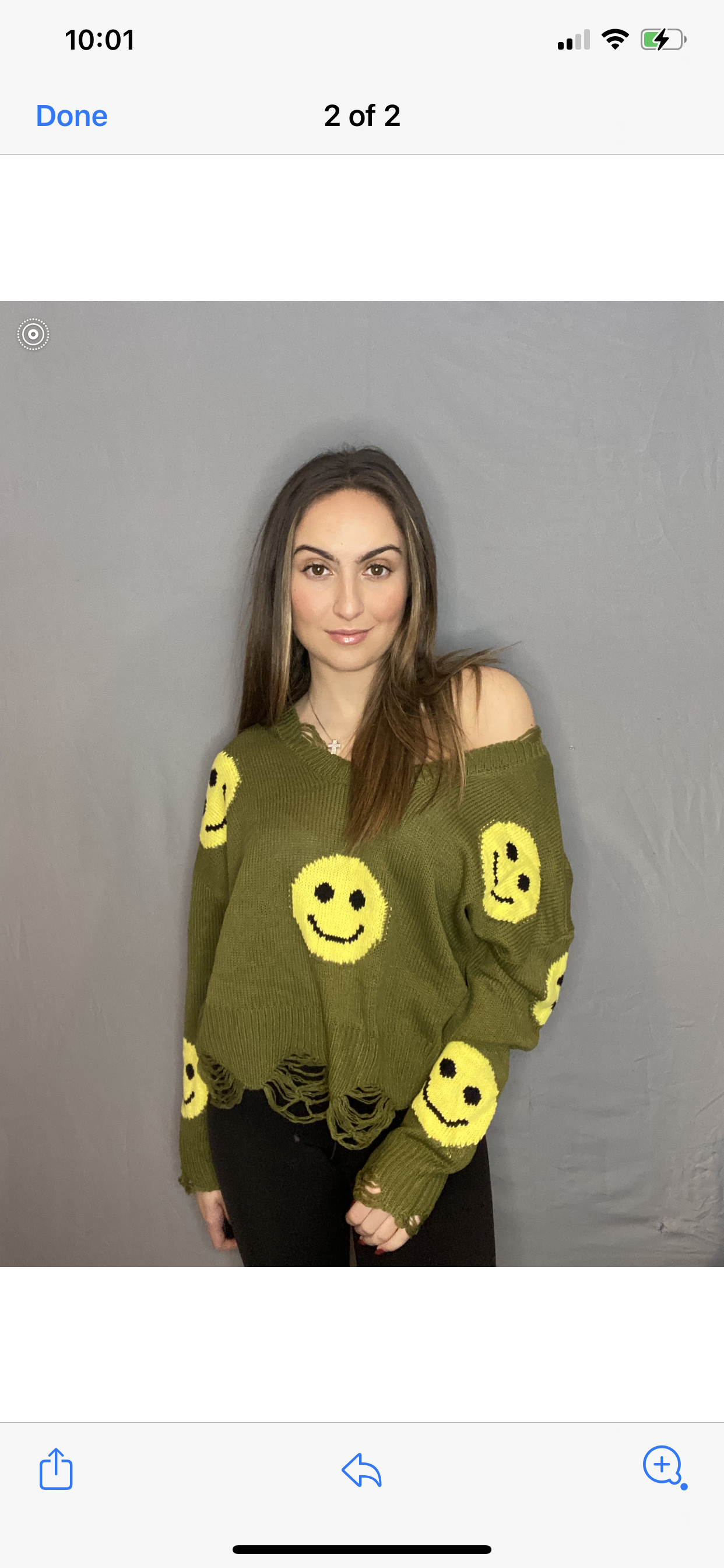 Green Smile Sweater