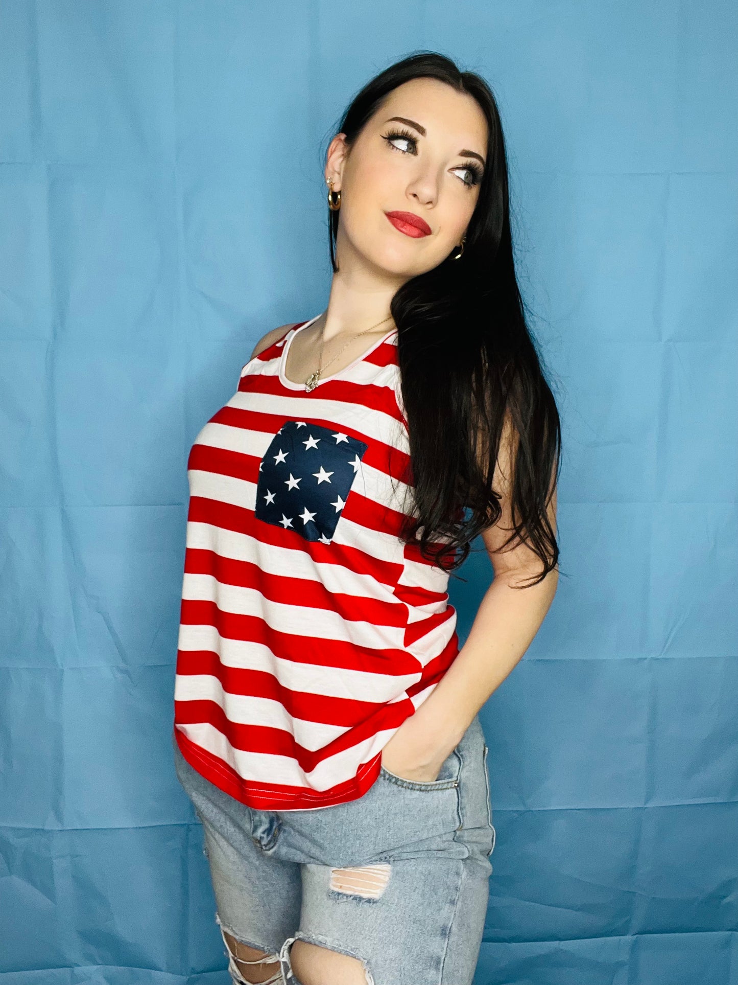 American Flag Tank Top