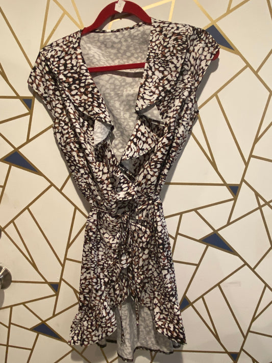 Ruffle Leopard Dress