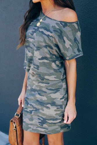 Cotton camo dresses 2 colors
