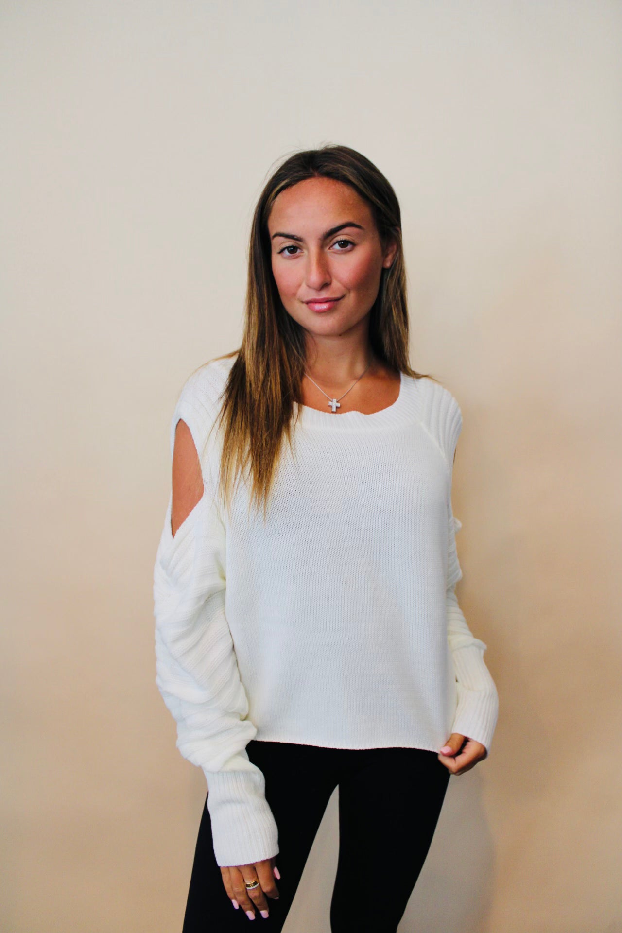 Cold Shoulder Sweater