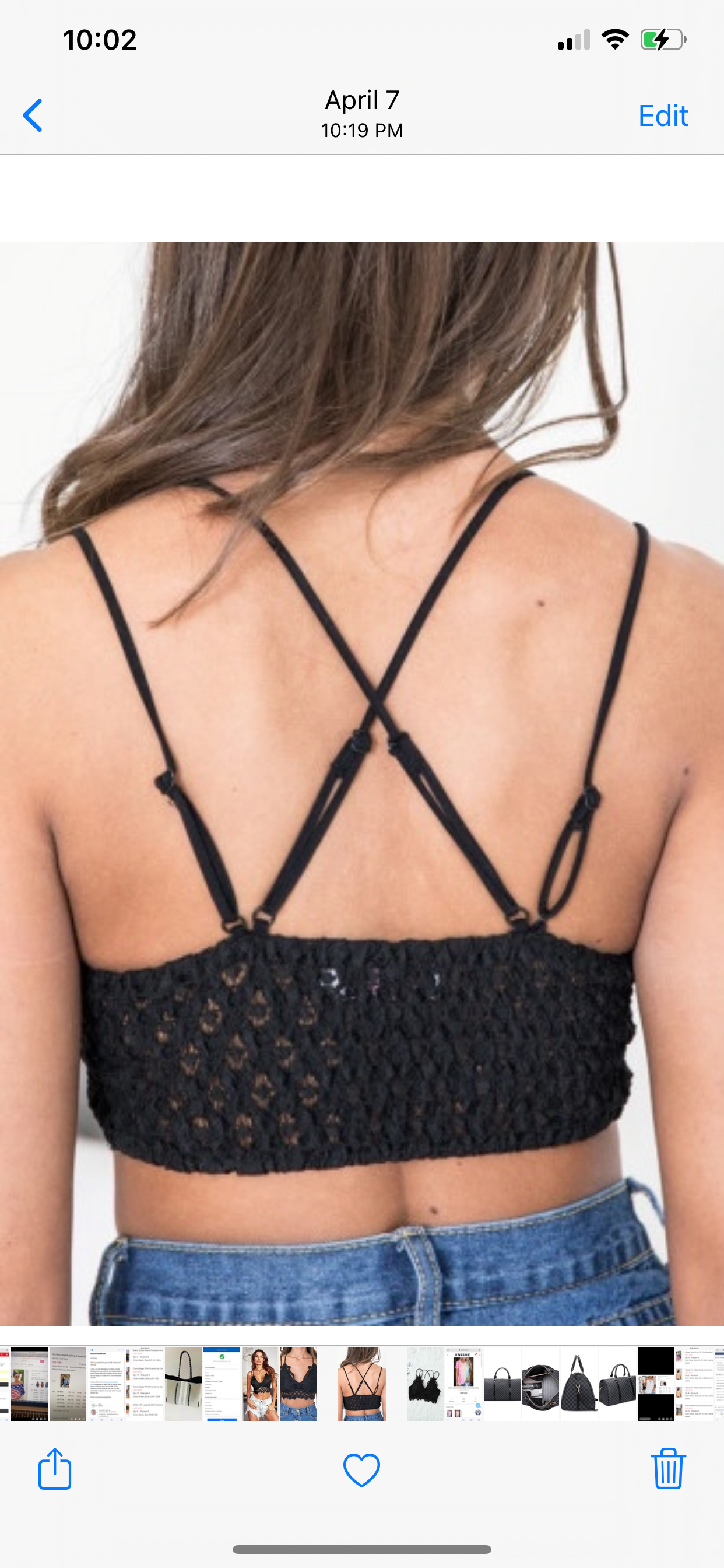 Bralette black lace