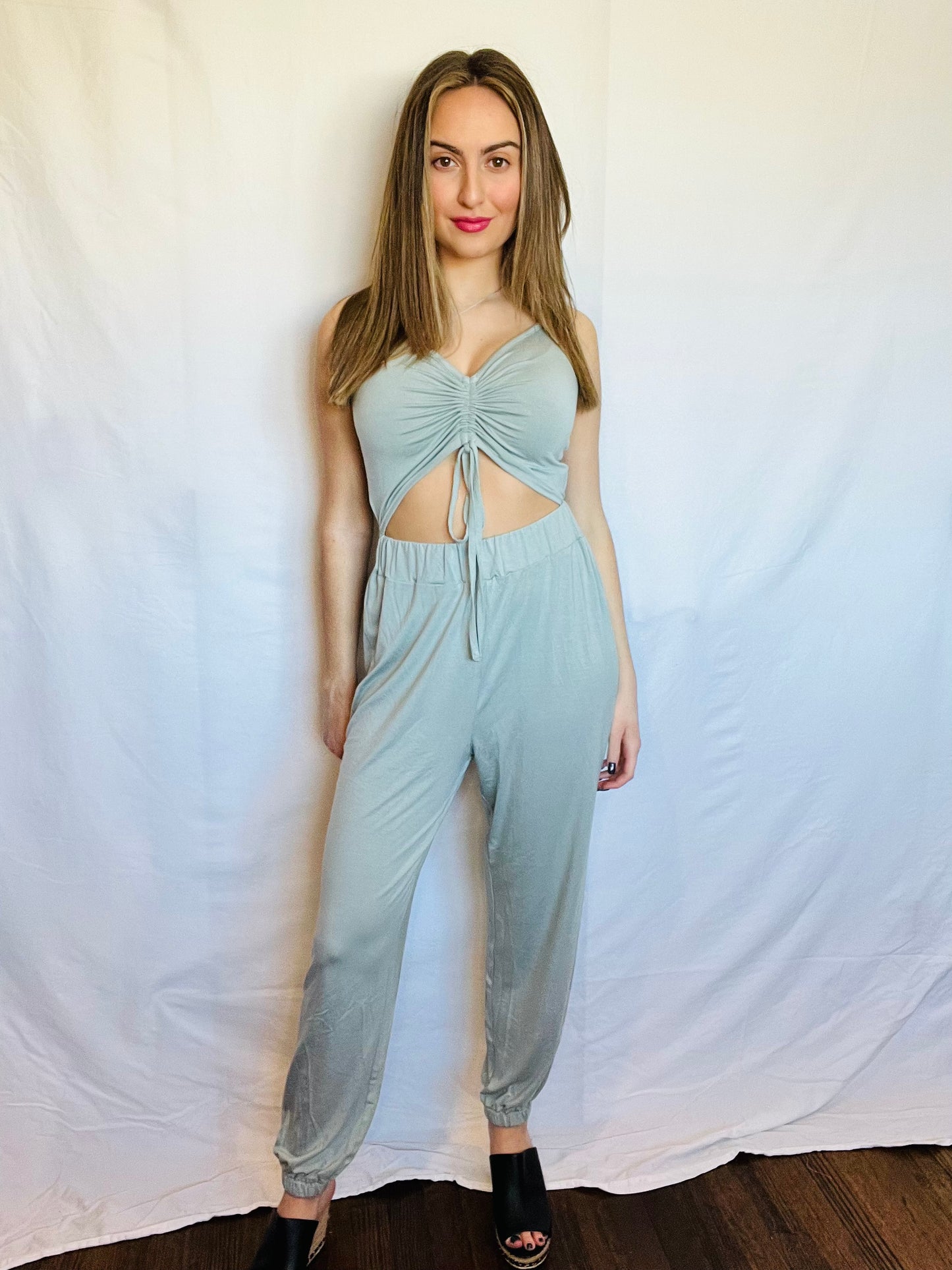 Jumpsuit Black and Sage