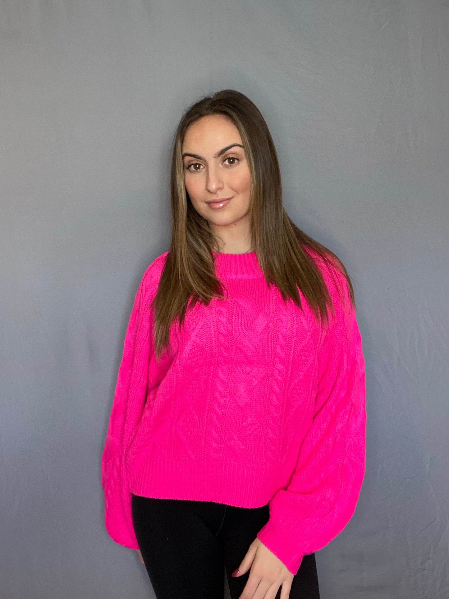 Bright pink sweater