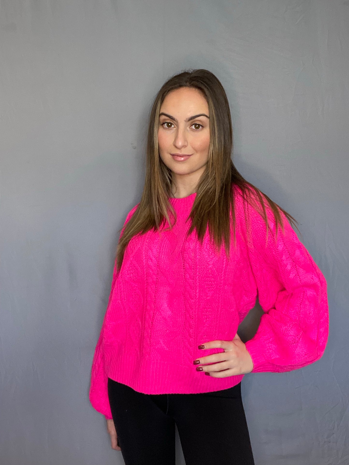 Bright pink sweater