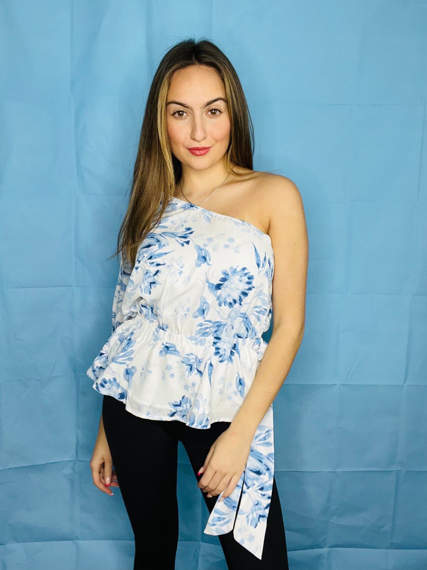 Floral One Shoulder Top