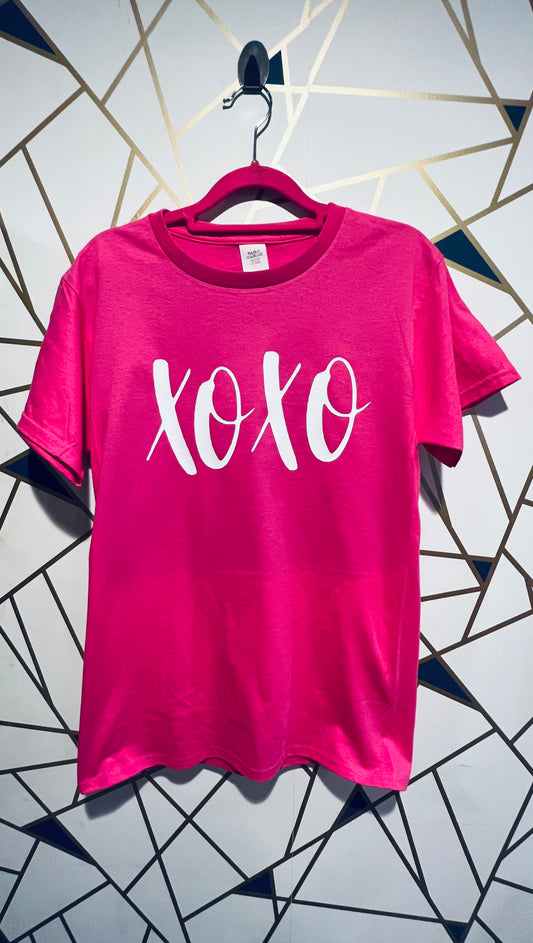 Pink Xoxo Graphic T Shirt