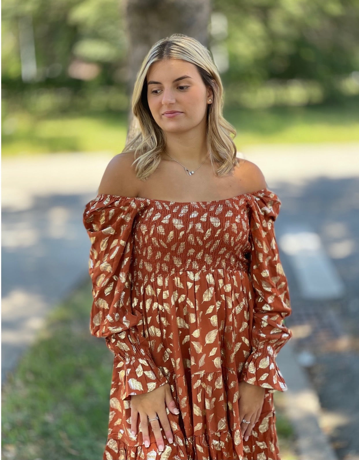 Fall Leave Smoked Dress