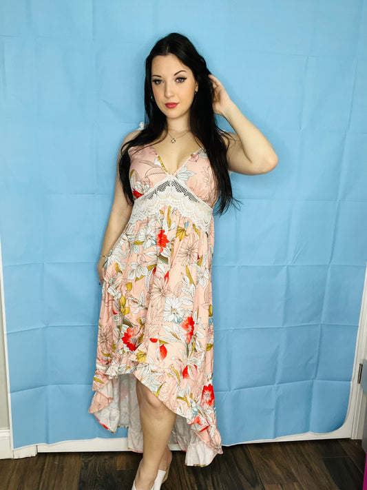 Floral Dress Hi Low