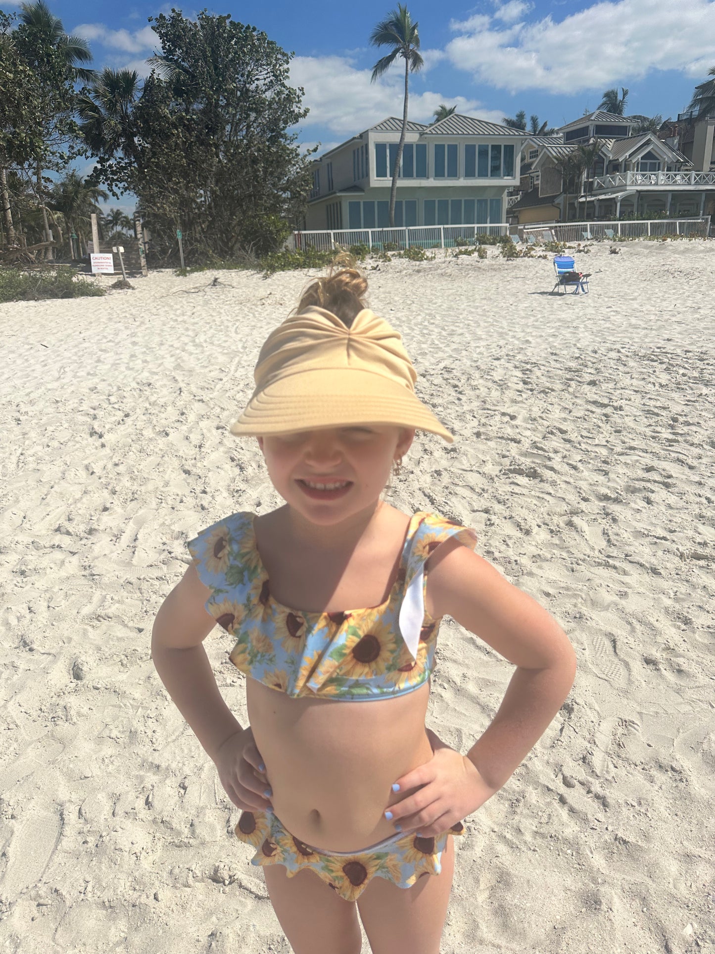Sun Hat with Pony Tail Holder