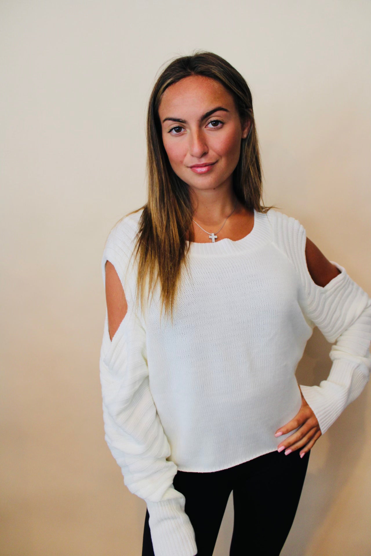 Cold Shoulder Sweater