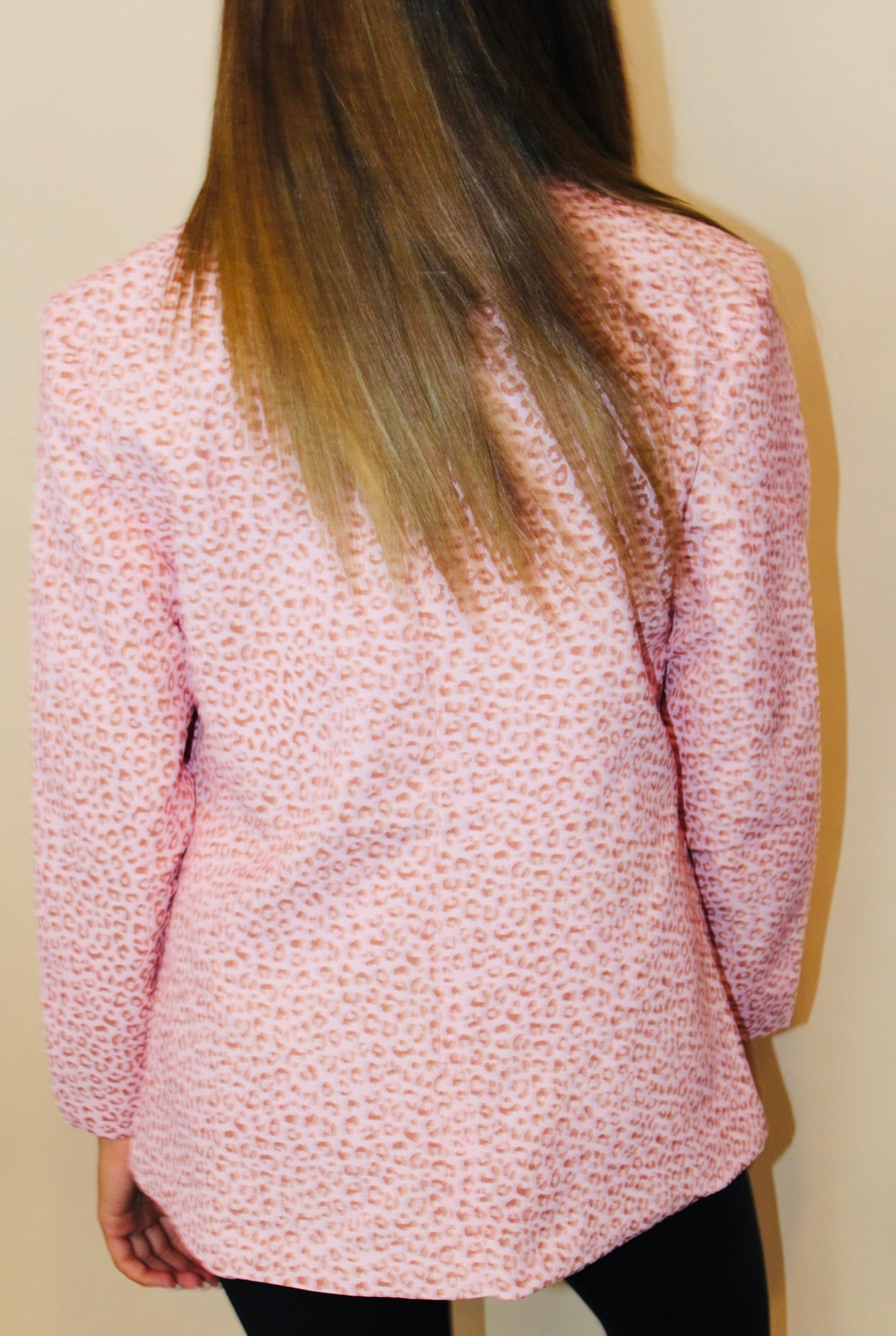 Pink Leopard Blazer