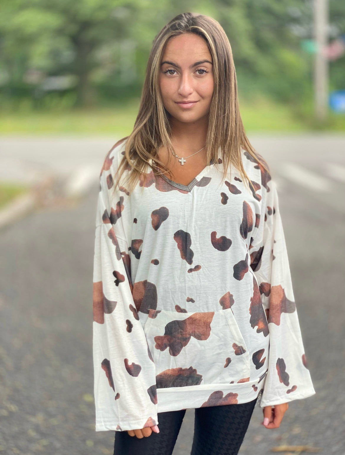 Cowprint Top