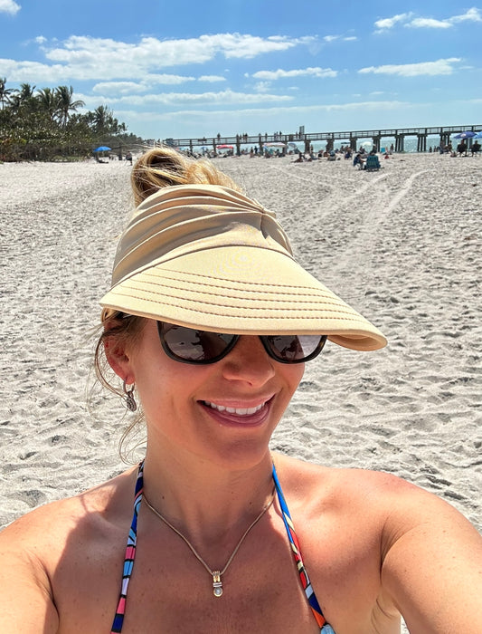 Sun Hat with Pony Tail Holder