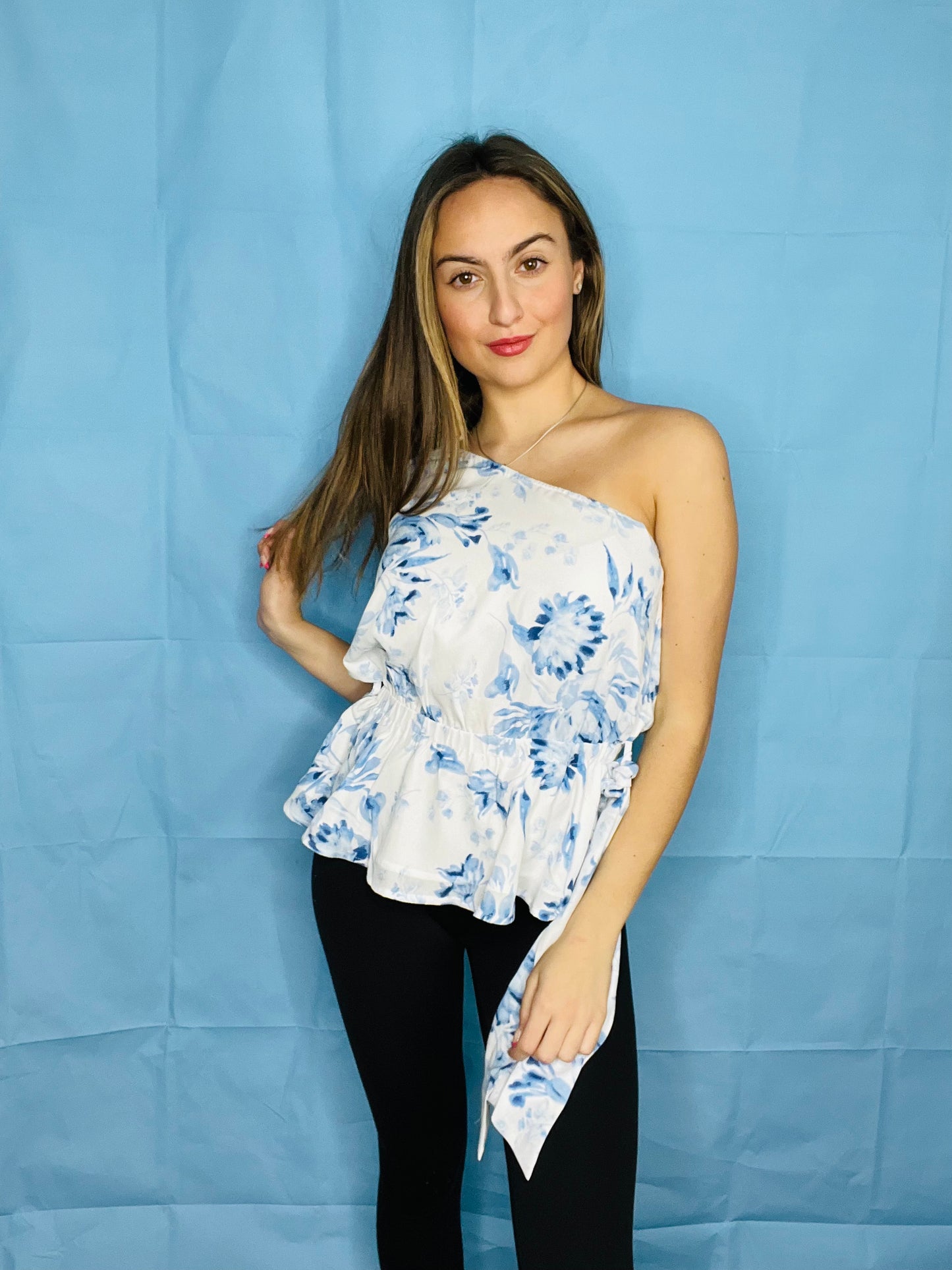 Floral One Shoulder Top