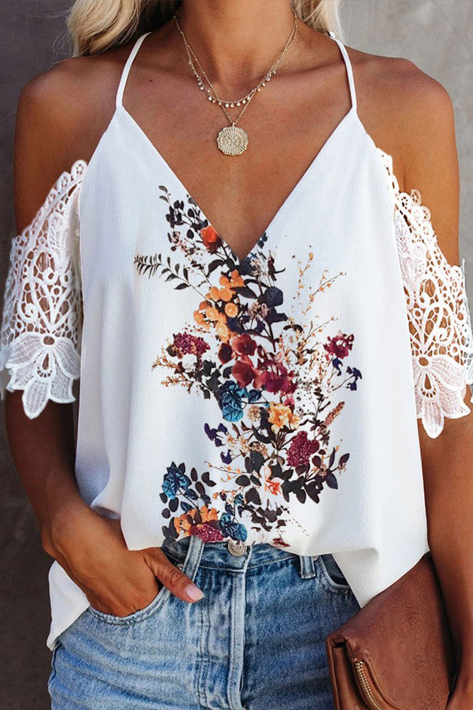 Lace Cold Shoulder