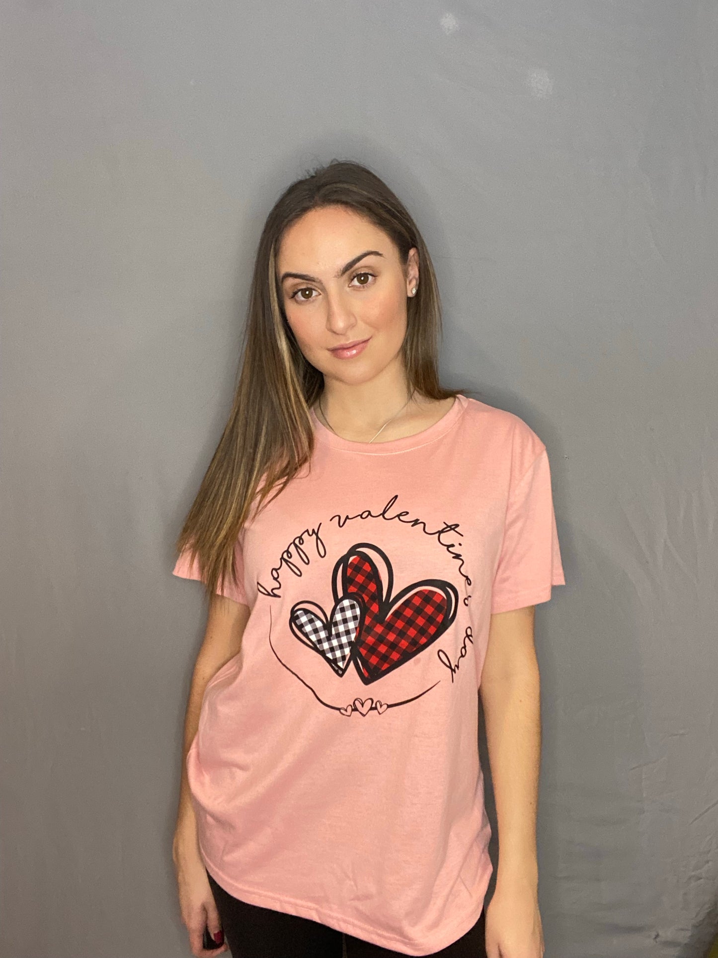 Happy Valentines Day Shirt Pink