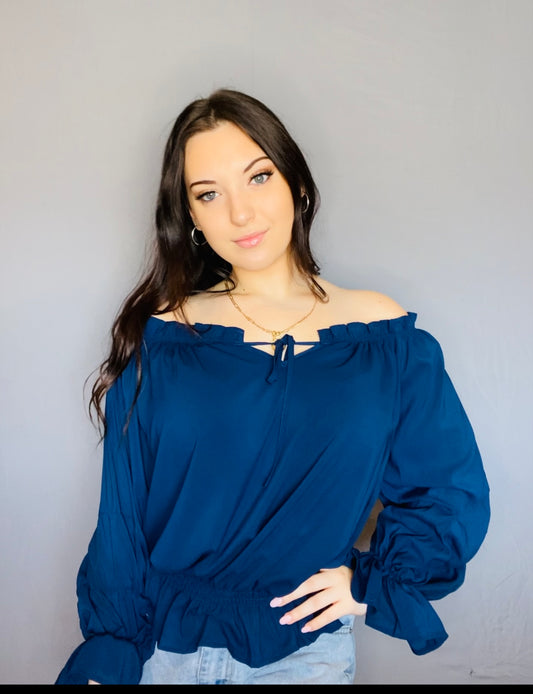 Blue Off The Shoulder