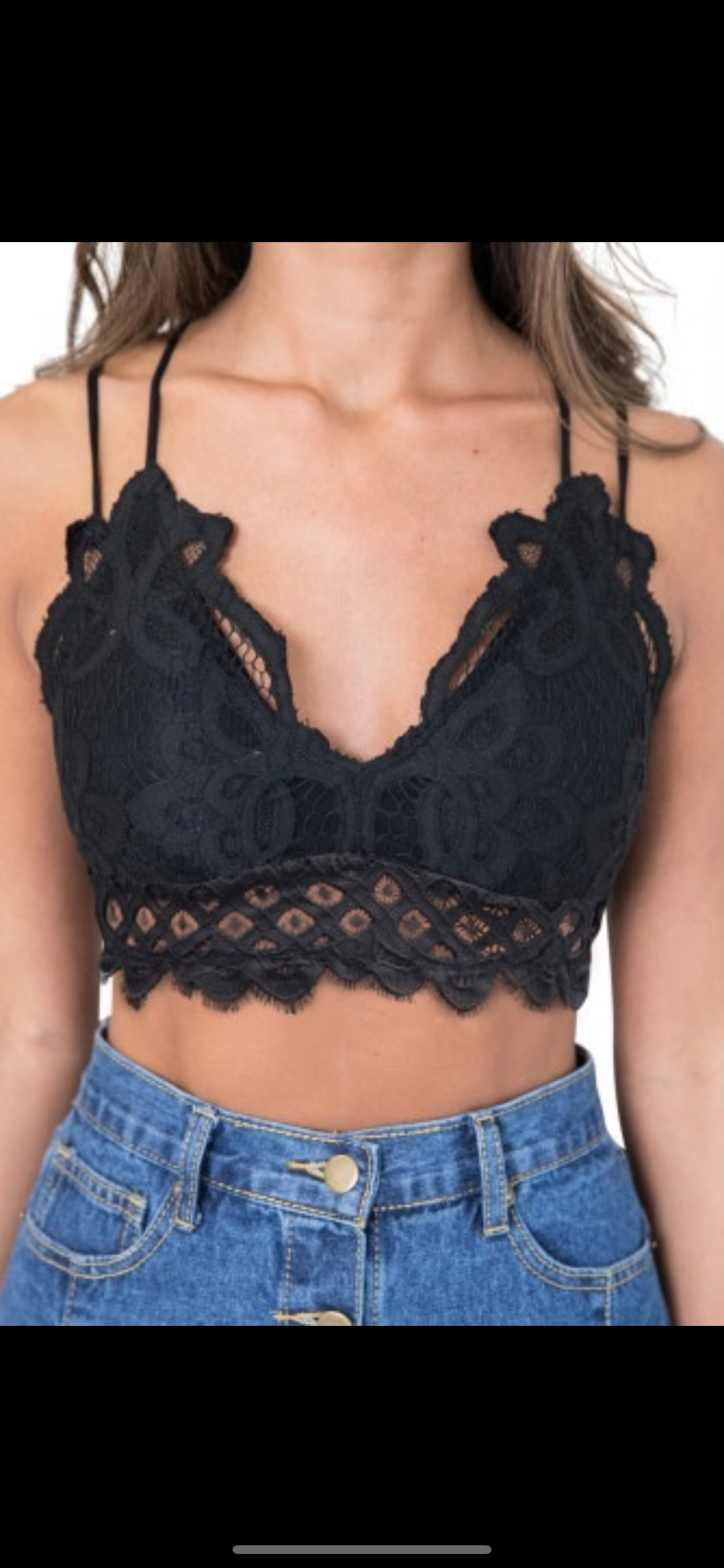 Bralette black lace