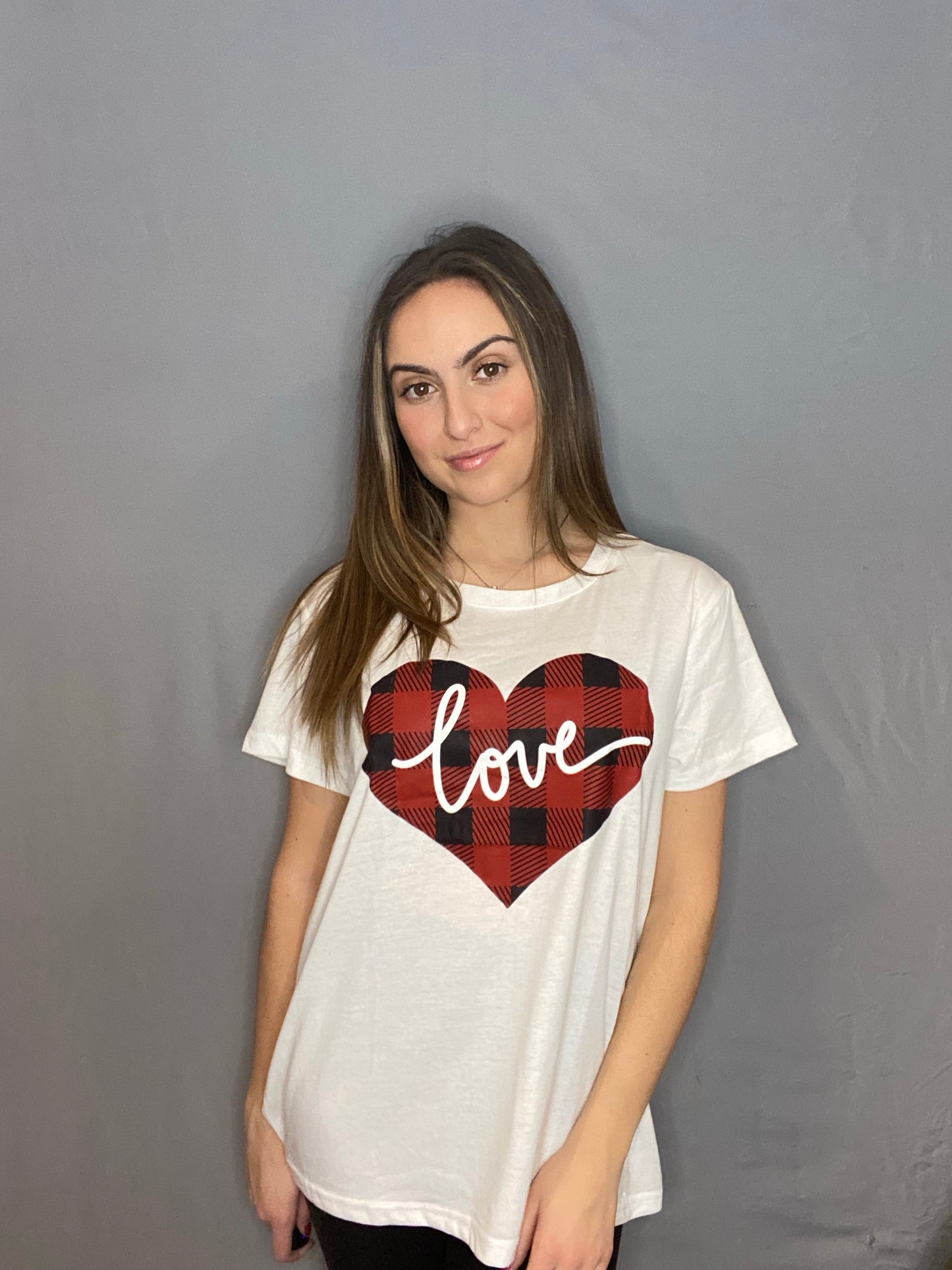 Love heart top white