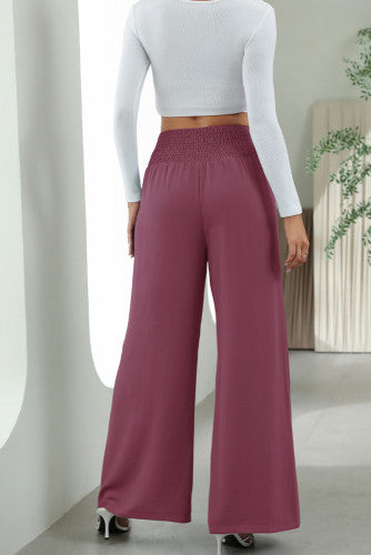 Wide Leg Button Pants