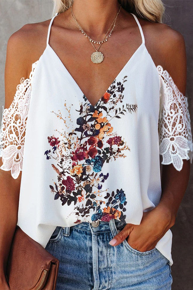 Lace Cold Shoulder