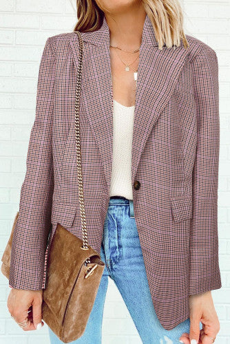 Plaid Button Down Blazer